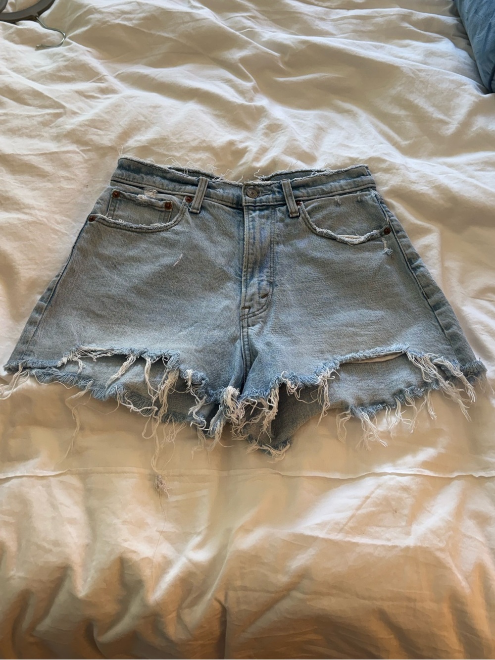 Abercrombie & Fitch High Rise Mom Denim Shorts